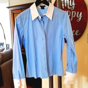 TAILOR - NY Blue/White Cotton Dress Shirt